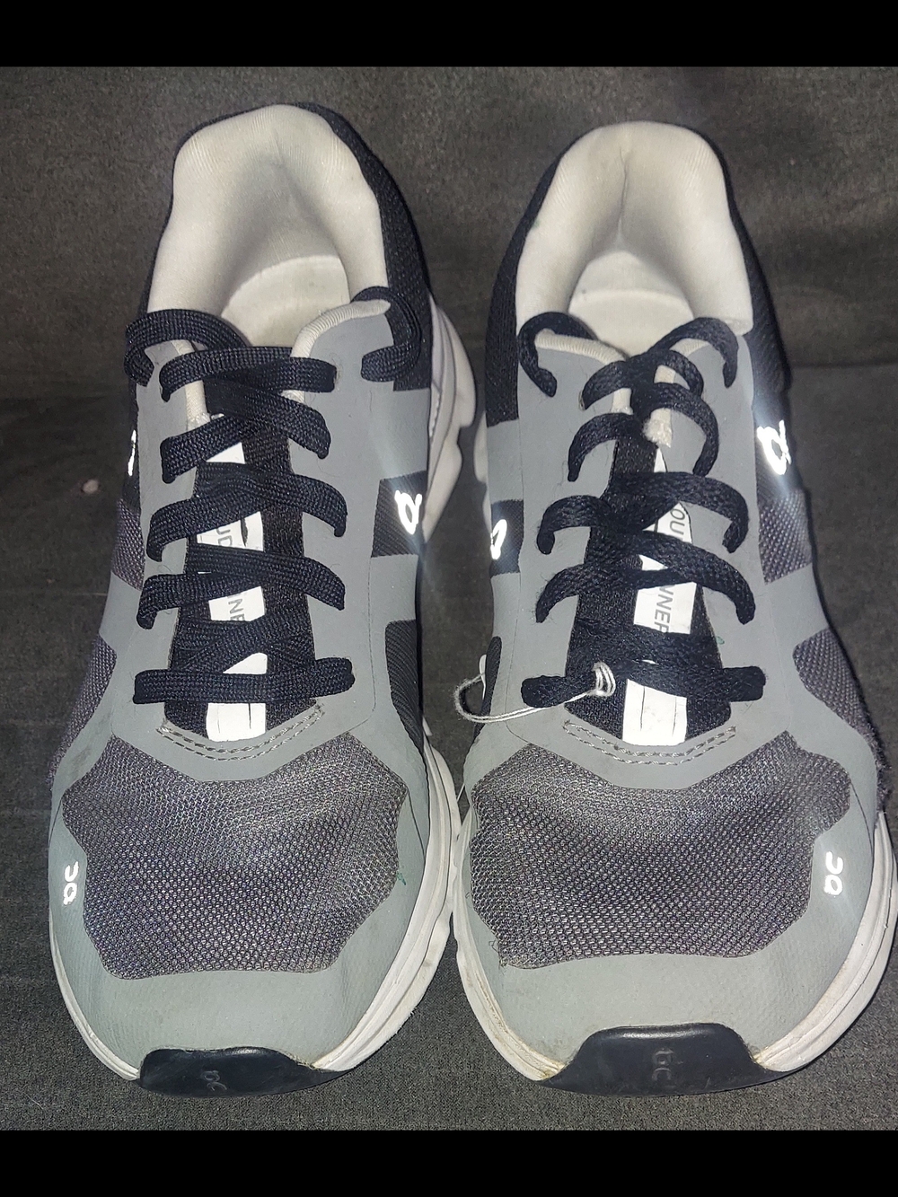 On Cloudrunner Women's Athletic Shoes in Gray & Black